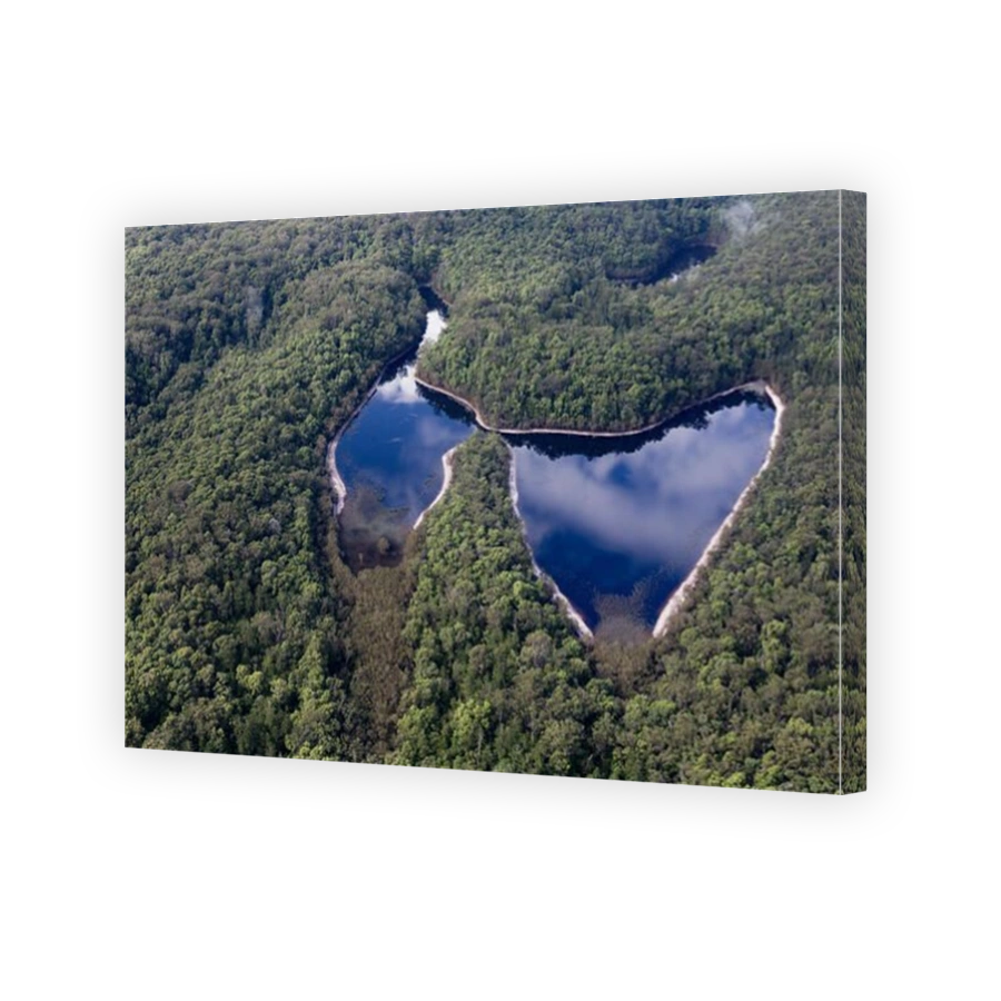 Fraser Island is a very popular holiday destination. It is World Heritage listed. Butterfly Lake.