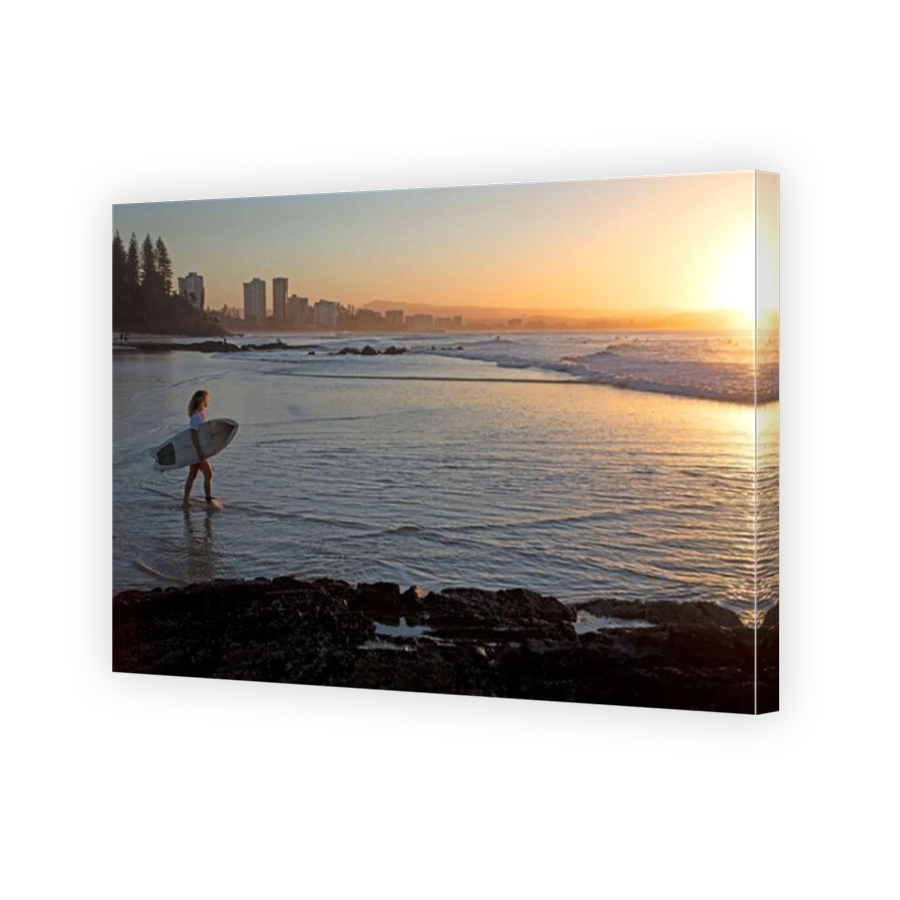 Surfer at Snapper Rocks, Coolangatta