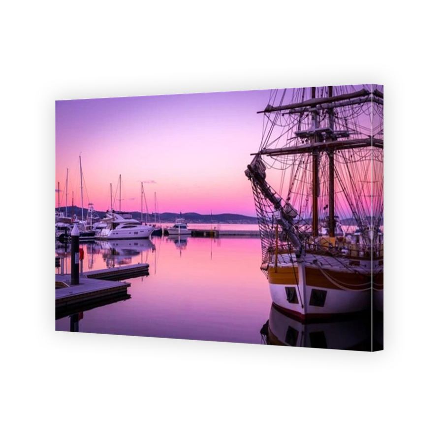 Sail boat at Victoria Dock in Hobart, Tasmania