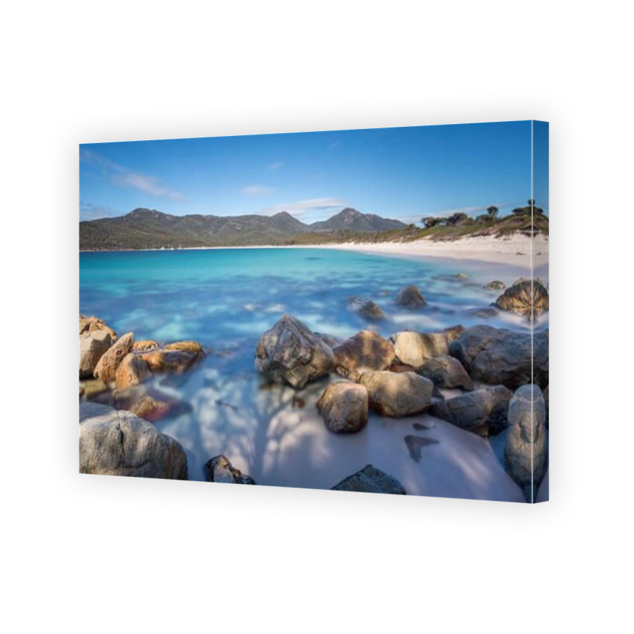 a long exposure of Wineglass Bay, Freycinet National Park, Tasmania