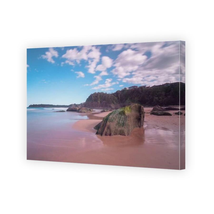 Large Rock in a Beach at Low Tide, Kiama, NSW, Australia