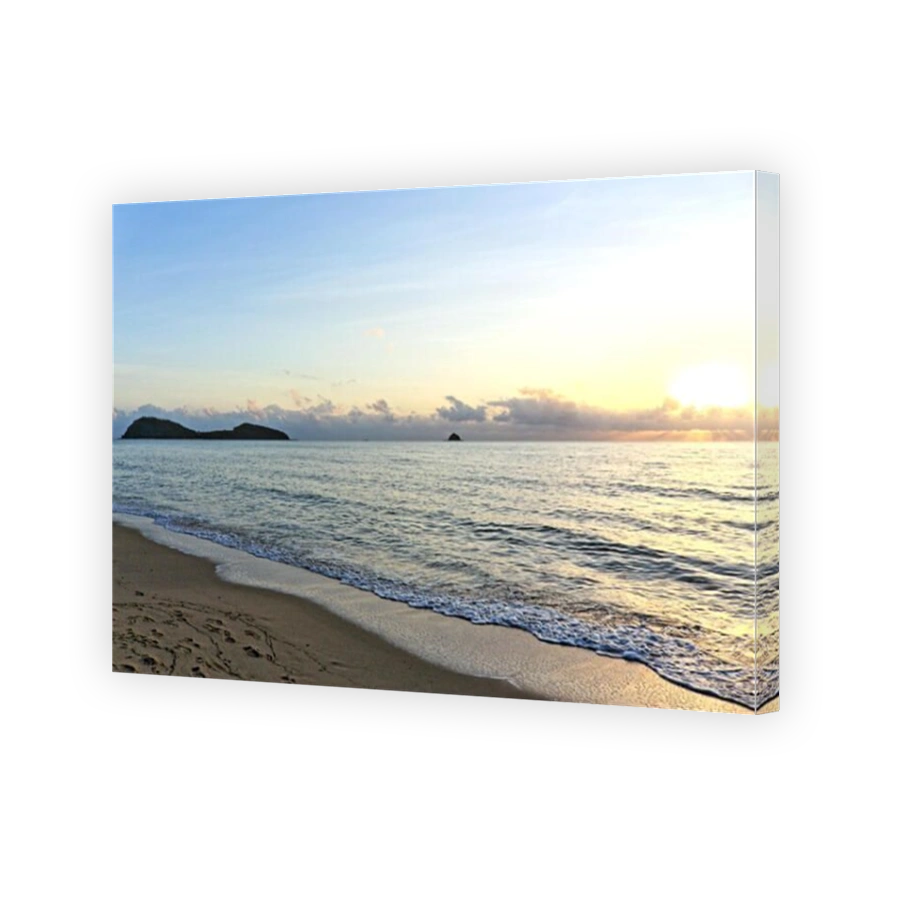 Breathing in the beautiful sunrise at Palm Cove beach in tropical north QLD Australia