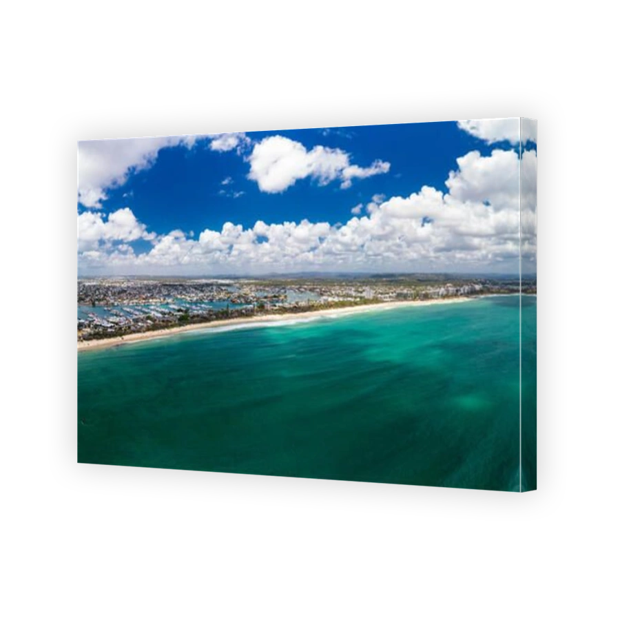 Mooloolaba Beach and Marina Aerial View