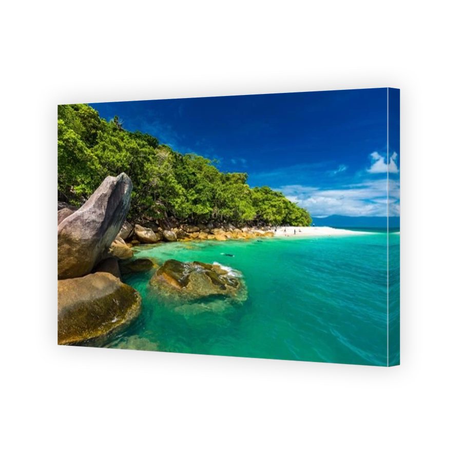 Nudey Beach on Fitzroy Island, Cairns area, Queensland, Australia, part of Great Barrier Reef.