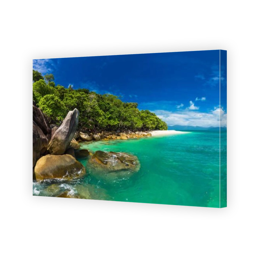 Nudey Beach on Fitzroy Island, Cairns area, Queensland, Australia, part of Great Barrier Reef.