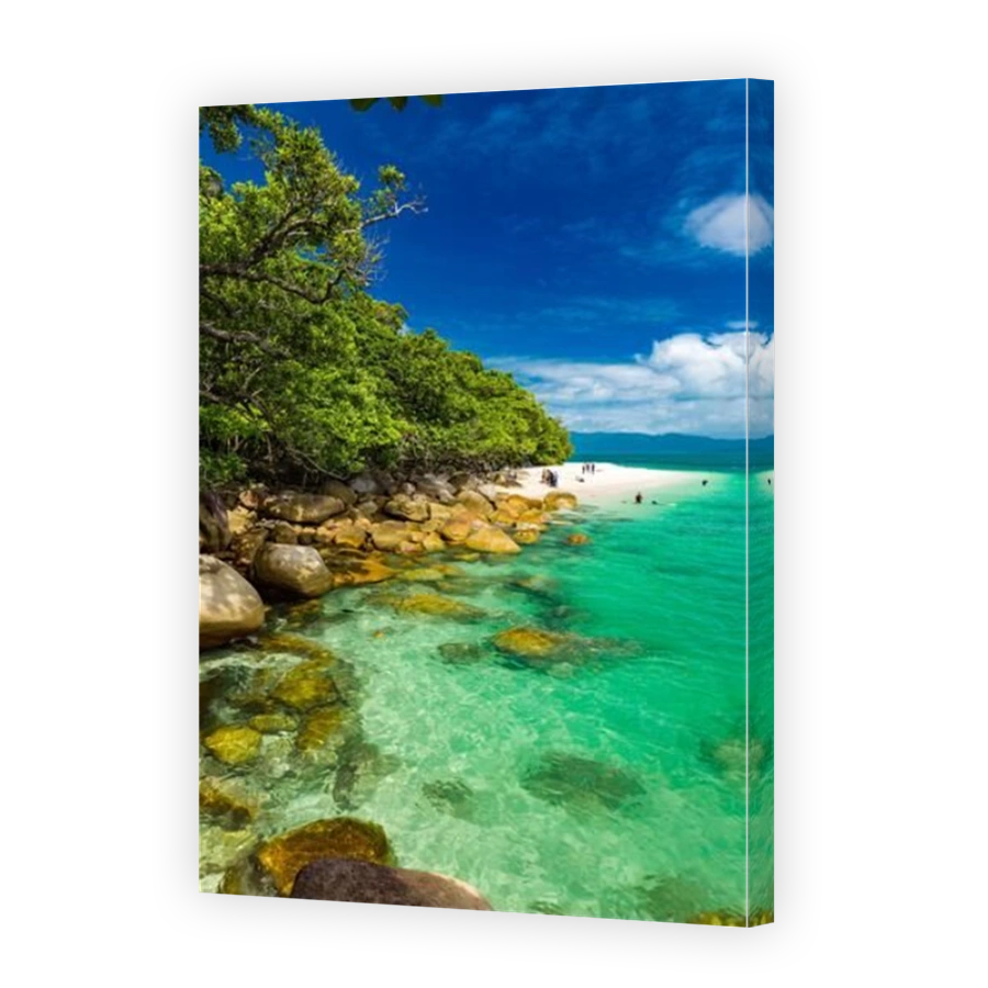 Nudey Beach on Fitzroy Island, Cairns area, Queensland, Australia, part of Great Barrier Reef.