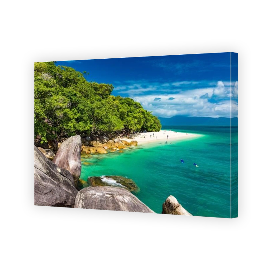 Nudey Beach on Fitzroy Island, Cairns area, Queensland, Australia, part of Great Barrier Reef.