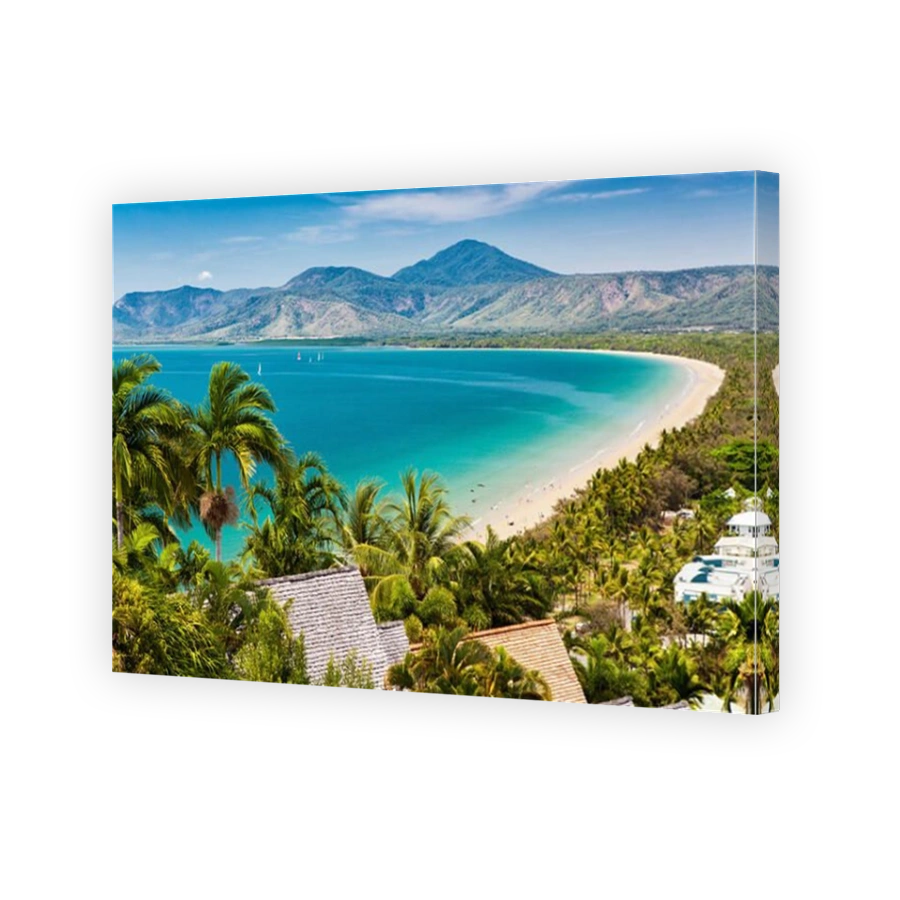 Port Douglas beach and ocean on sunny day, Queensland, Australia