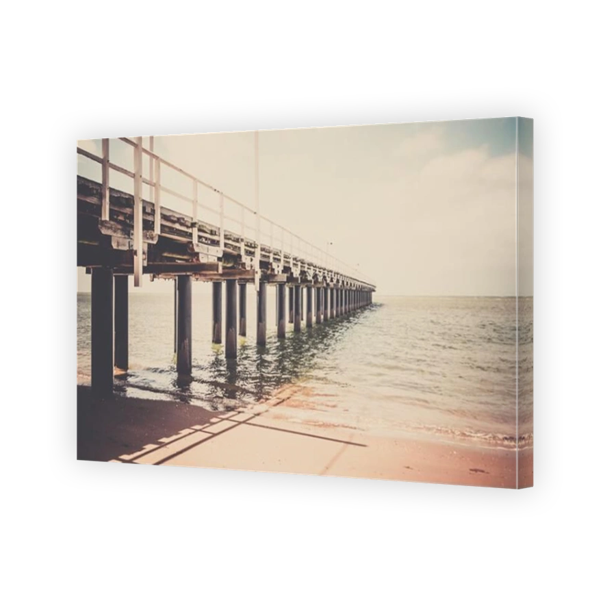 A side view of the Urangan pier at Hervey Bay, Queensland, Australia.