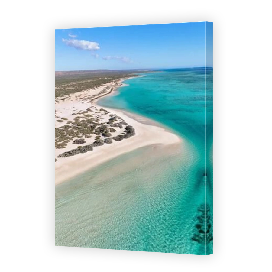 An aerial view of Ningaloo Reef, Exmouth in Western Australia