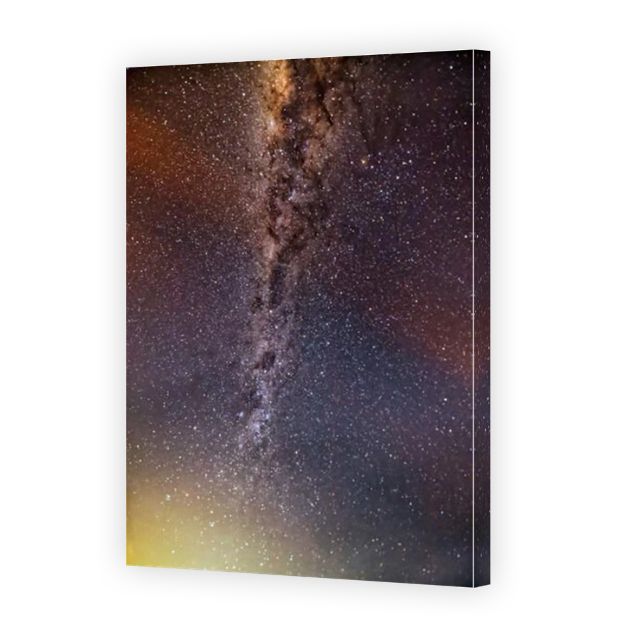 Fragment of the Milky Way galaxy in dark night sky over Australia - bright stars.