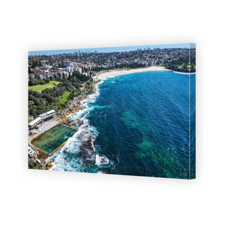 Aerial view of Wylie's Baths, Coogee, Sydney, New South Wales, Australia