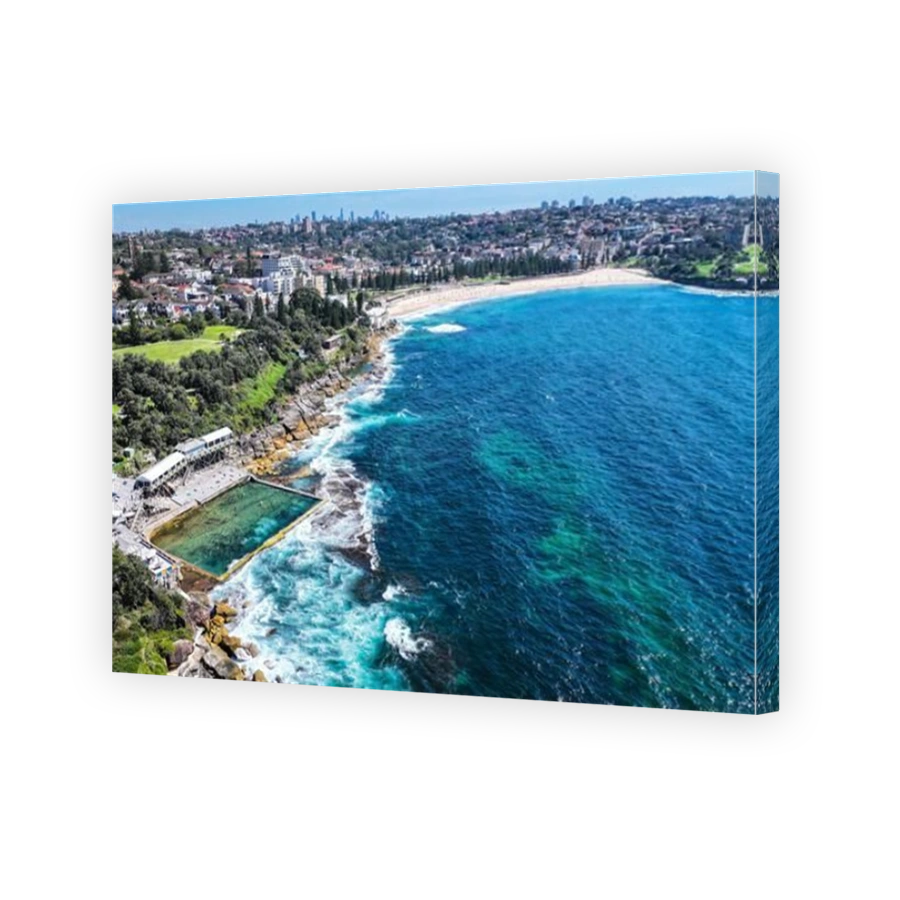 Aerial view of Wylie's Baths, Coogee, Sydney, New South Wales, Australia