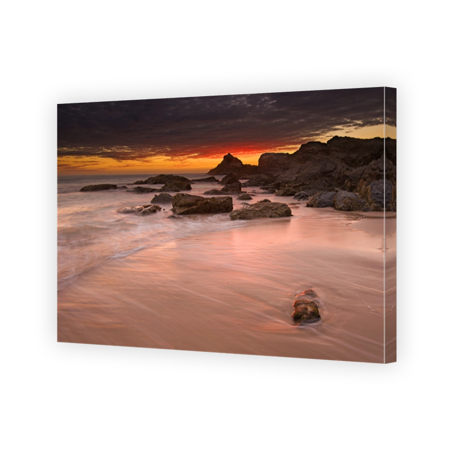 water motion at seascape during sunset