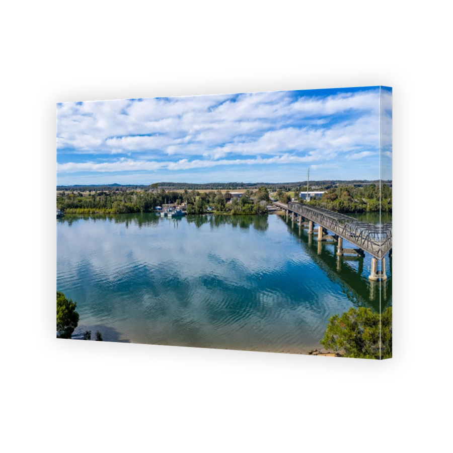 Scenic shot of Dennis Bridge across the Hastings River in Port Macquarie, New South Wales, Australia
