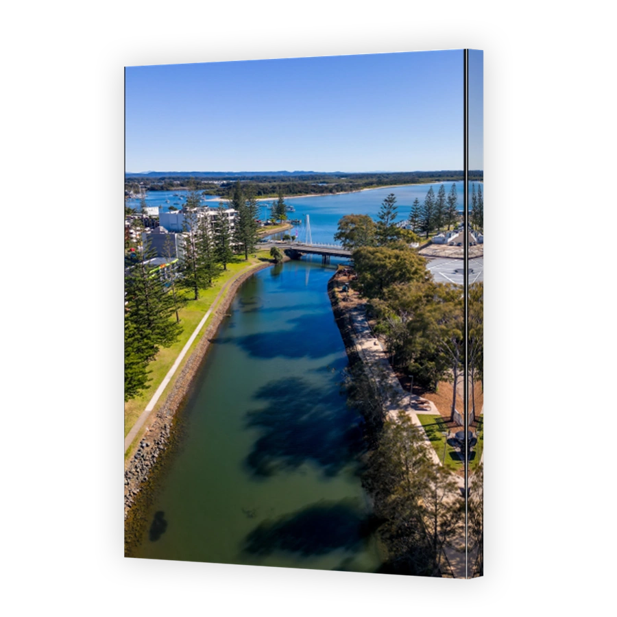 Vertical shot of Port Macquarie in New South Wales, Australia, in sunny weather