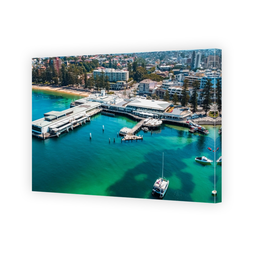 Aerial view of Manly Beach Sydney in Australia