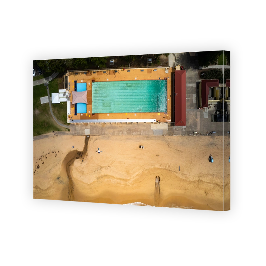 aerial view of a Swimming Pool in Thirroul Beach, Wollongong