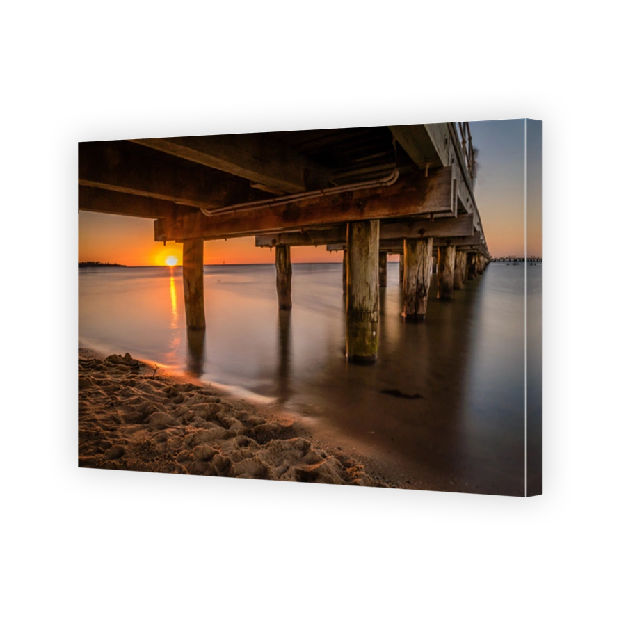 Pier in Frankston, Victoria, Australia at sunset in the summer