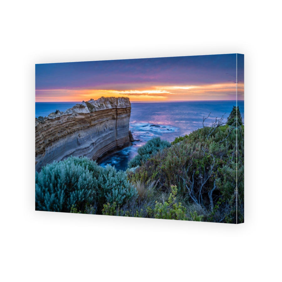 Razorback lookout at sunset in The twelve apostles on the Great Ocean Road