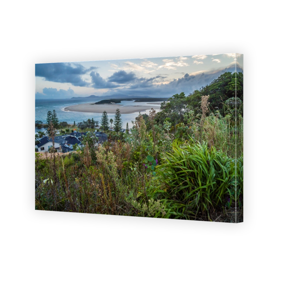 Nambucca Heads in New South Wales, lookout view at dusk