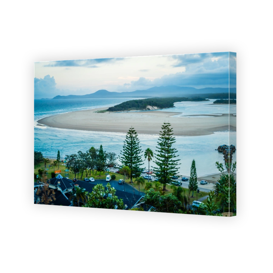 Nambucca Heads water front and island at dusk
