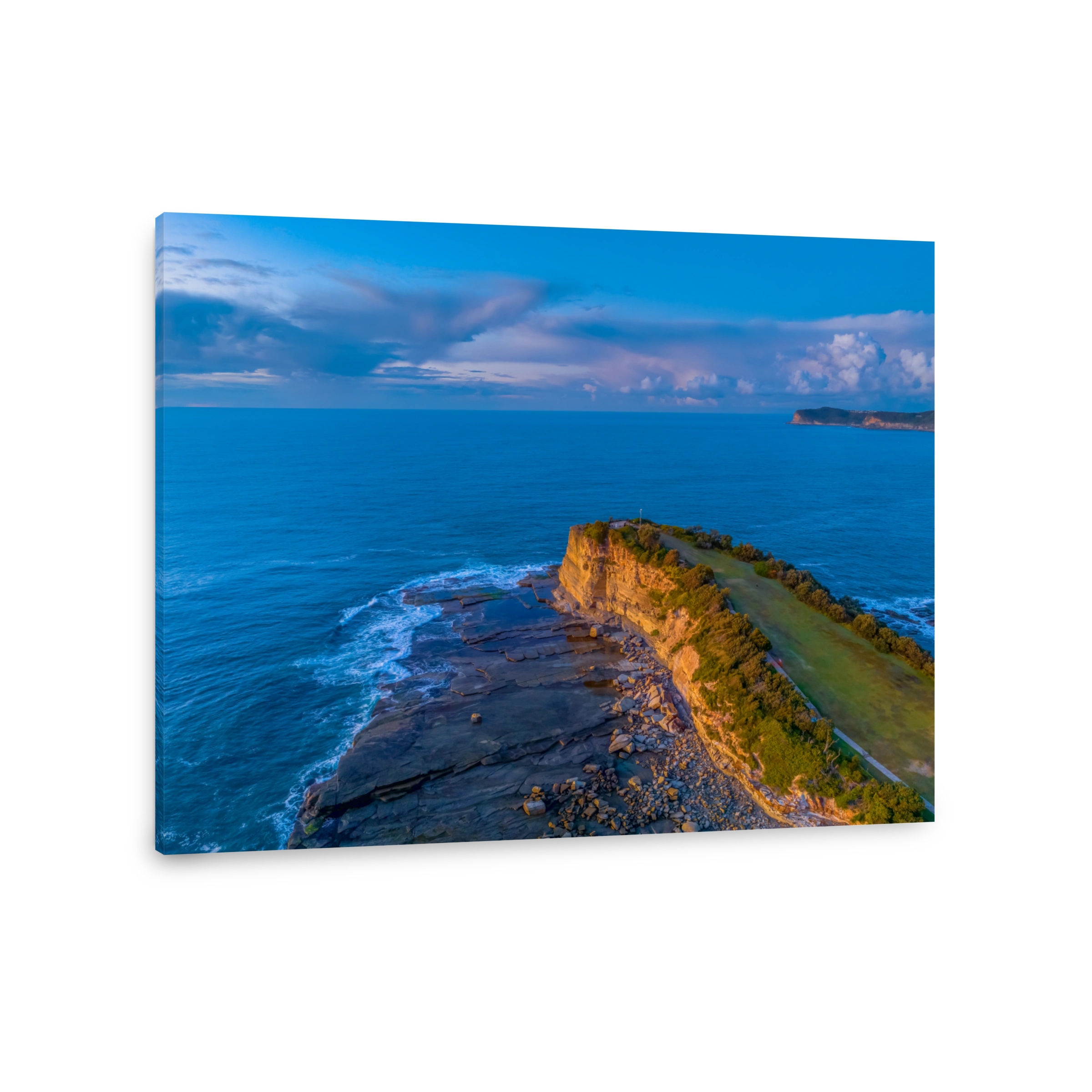 Sunrise sea views and rocky inlet