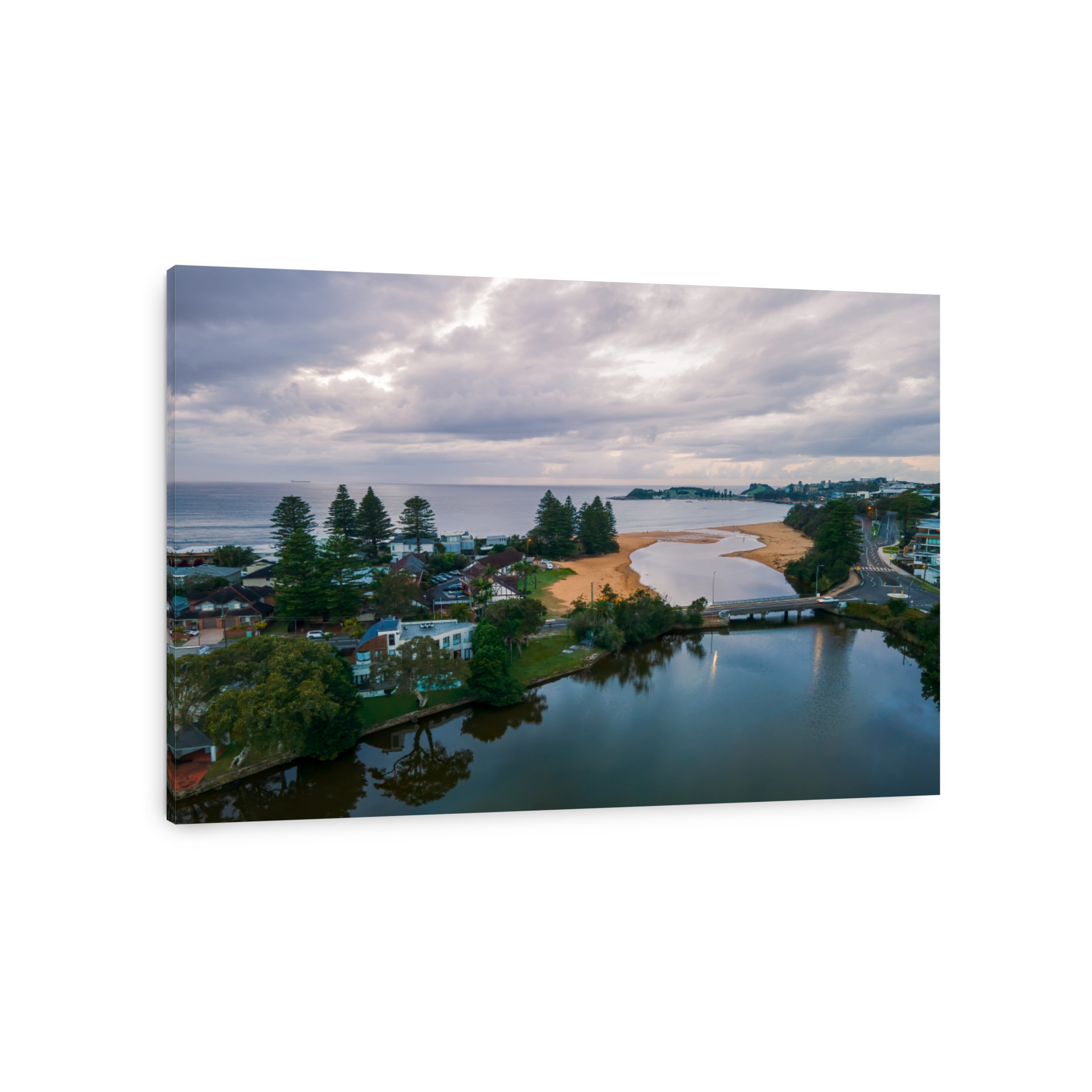 Terrigal Lagoon and Bridge from Drone