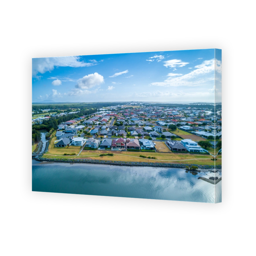 Aerial view of Harrington, New South Wales, Australia