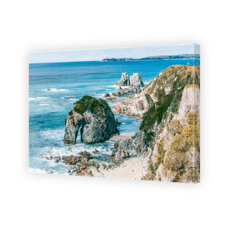 Horse Head rock formation on ocean shore in NSW, Australia