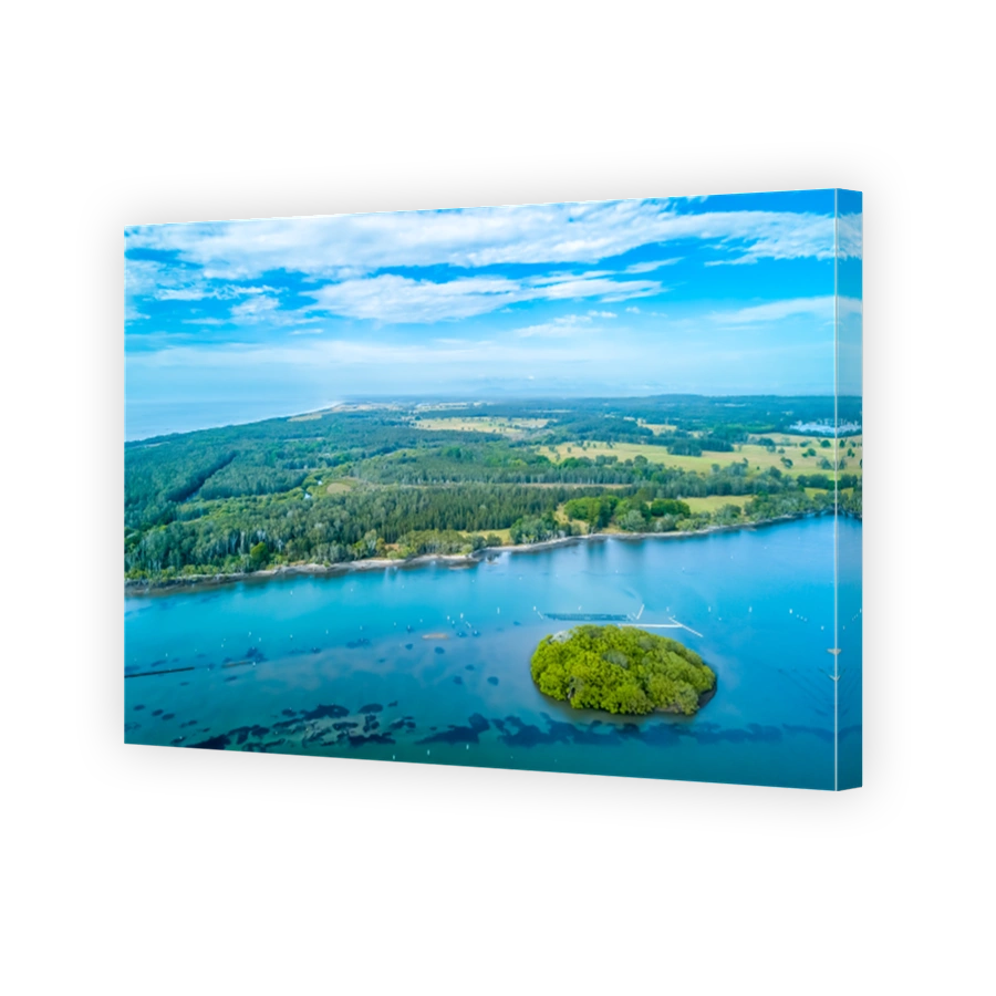 Scenic countryside and ocean coastline near Harrington, New South Wales, Australia