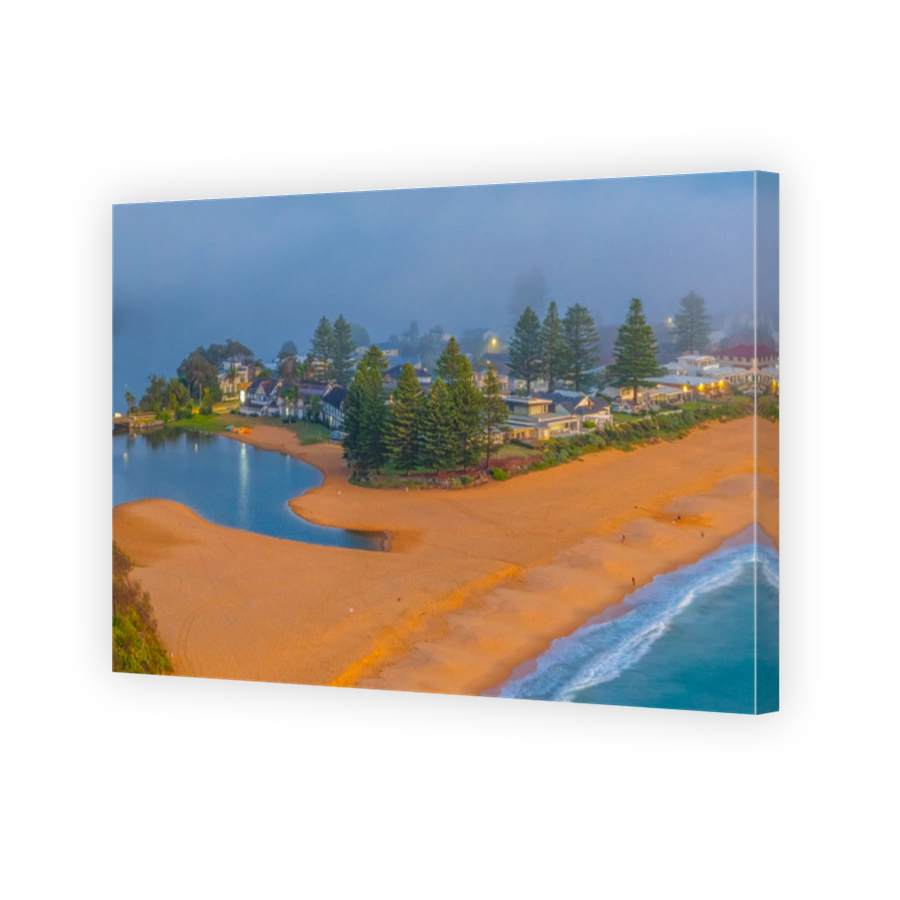 Foggy sunrise at the seaside