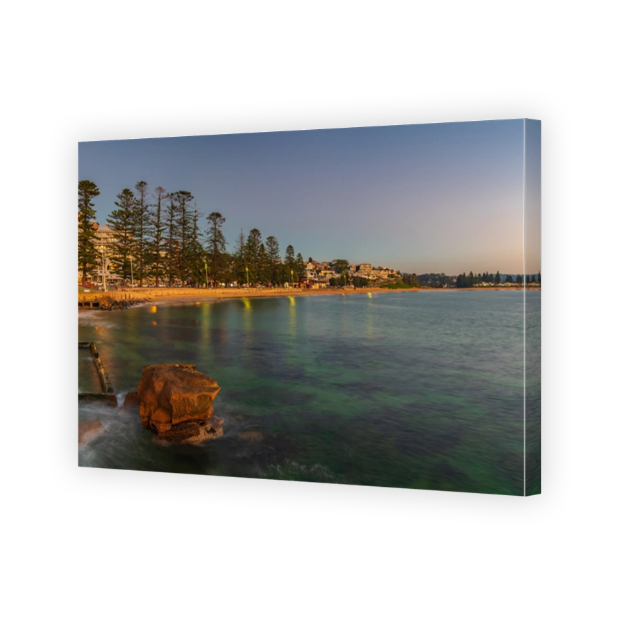 Clear Skies Sunrise Panorama at Terrigal Rockpool and Beach