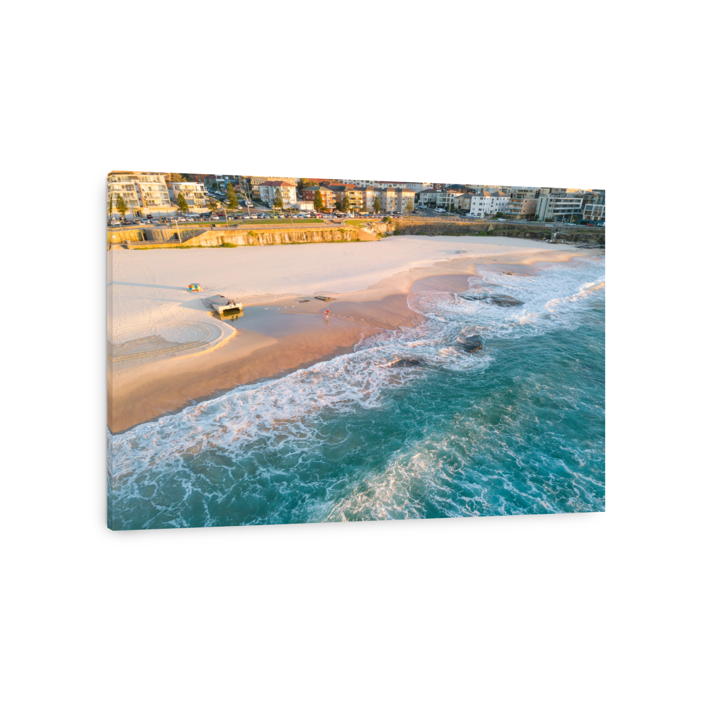 Morning beach coastline