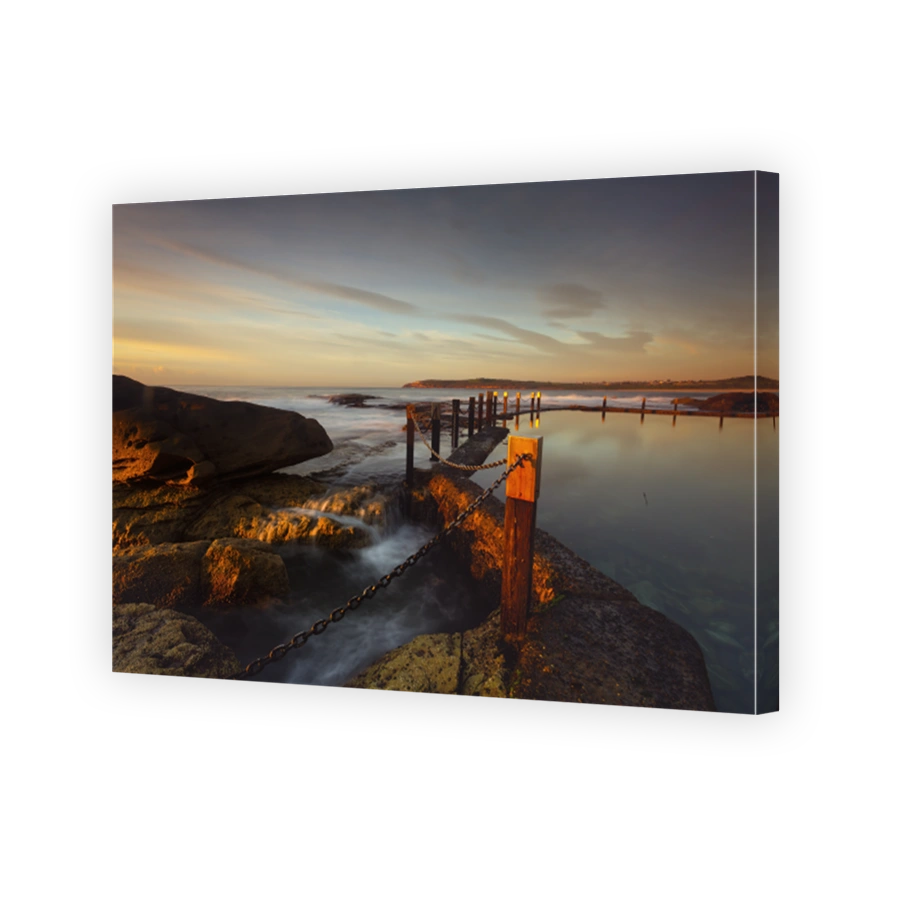 Morning light at Mahon rock pool Australia
