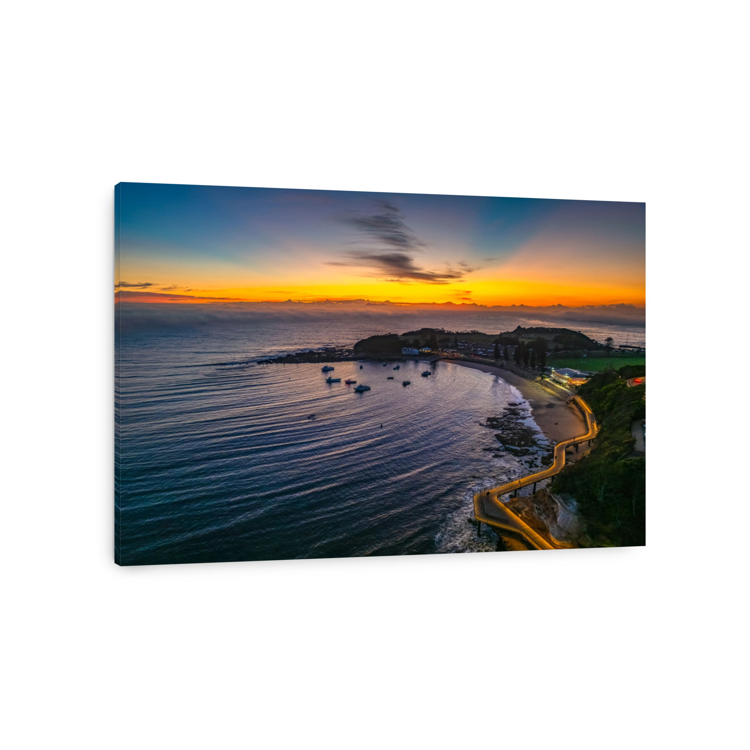 Foggy sunrise at the seaside Terrigal
