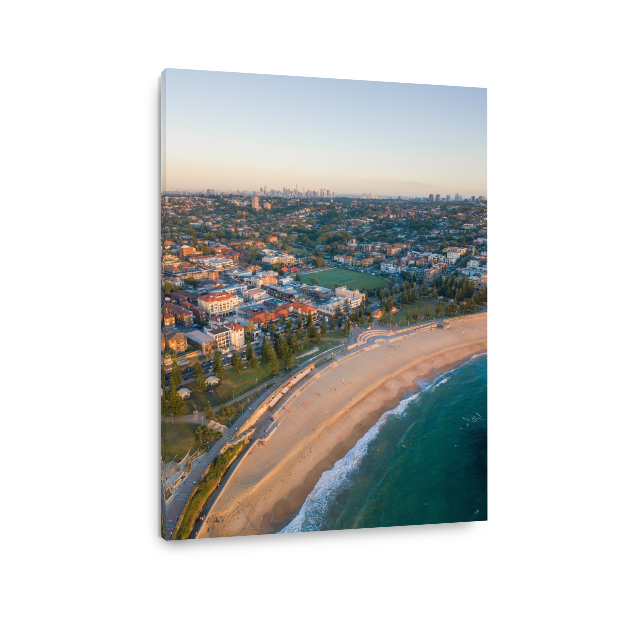 Coogee Beach with Sydney Skyline