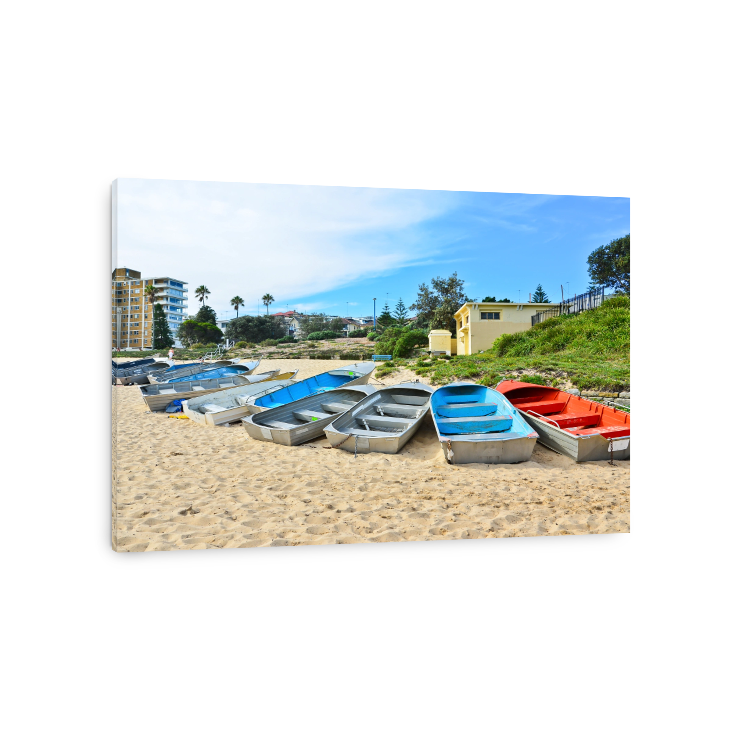 Boats resting on Coogee Beach, Sydney