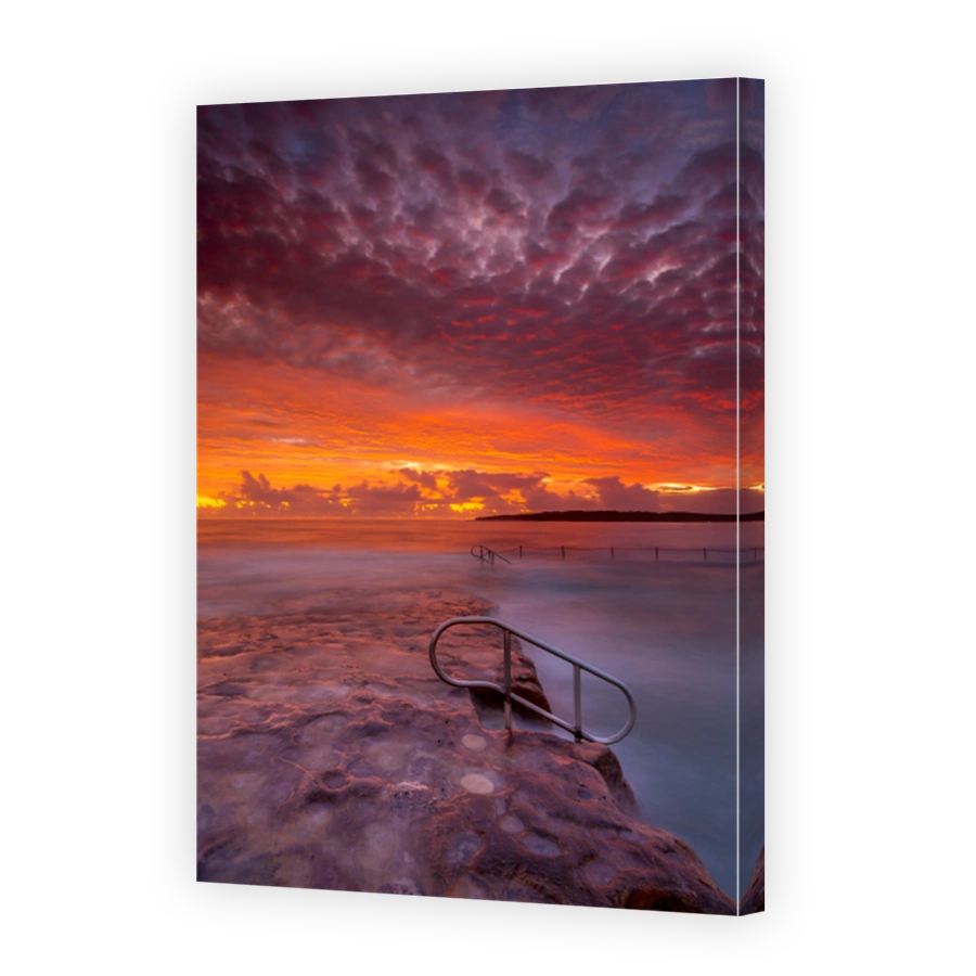 Majestic Ocean Sunrise Over Cronulla Rock Pool
