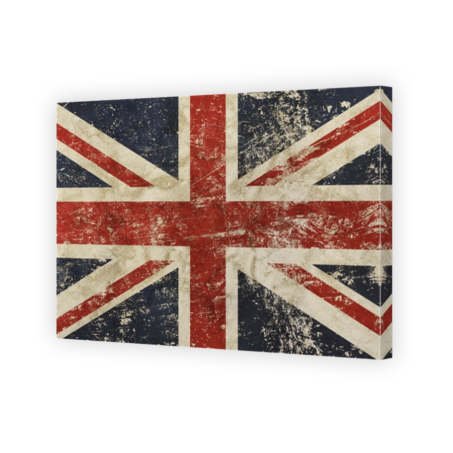 Vintage Union Jack Flag Distressed Graphic