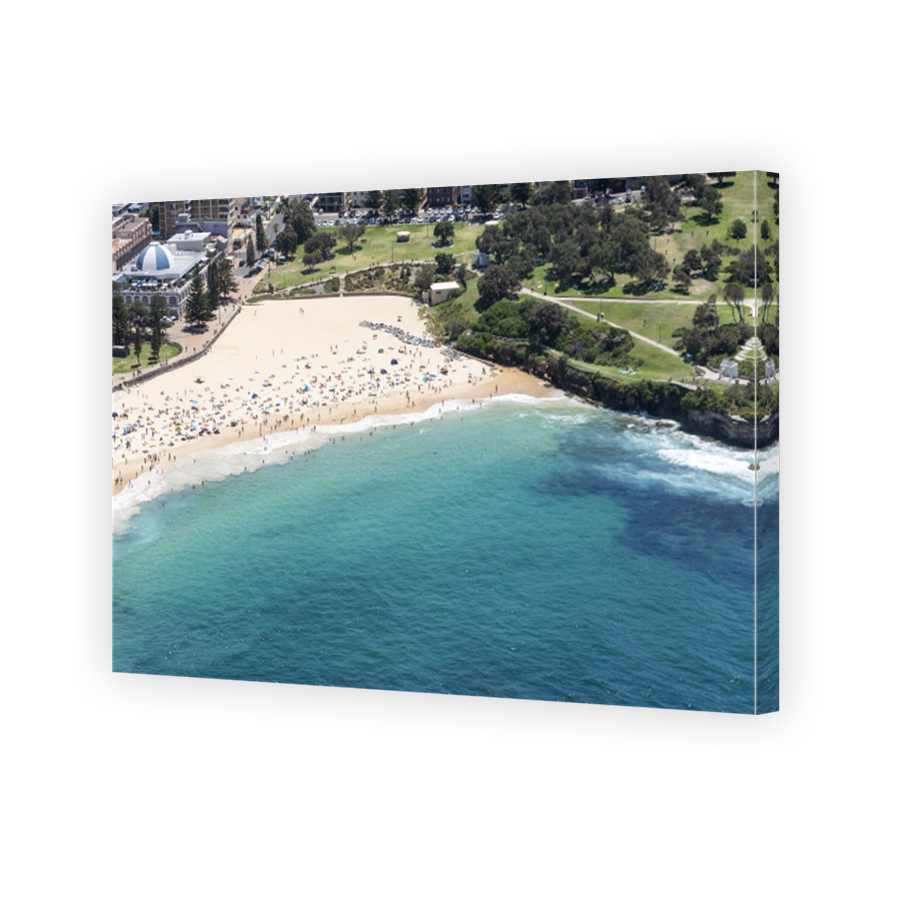 Coogee Beach aerial view in Sydney