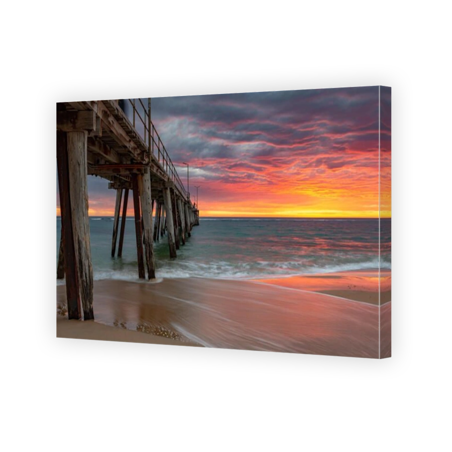A vibrant sunset at the Port Noarlunga Jetty South Australia on 15th April 2019