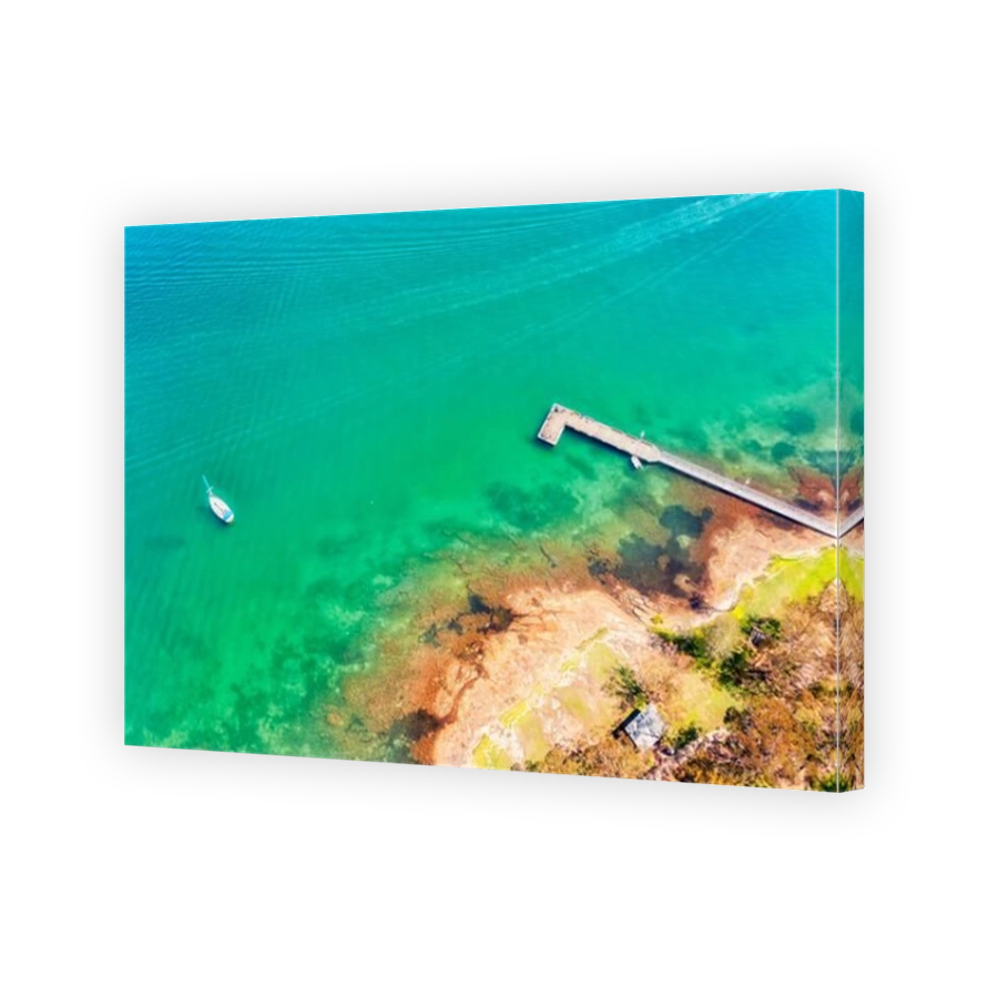 Clean transparent waters of Lake Macquarie in Australia at Murrays beach holiday resort.
