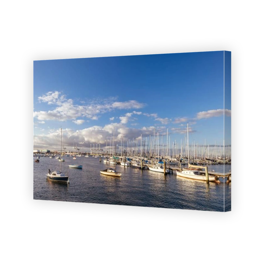 Melbourne Skyline from Williamstown in Australia