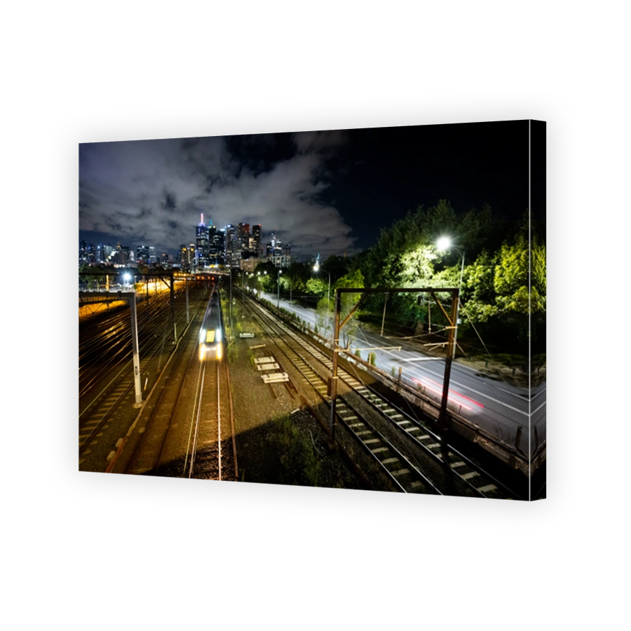 Melbourne Skyline at Night in Australia