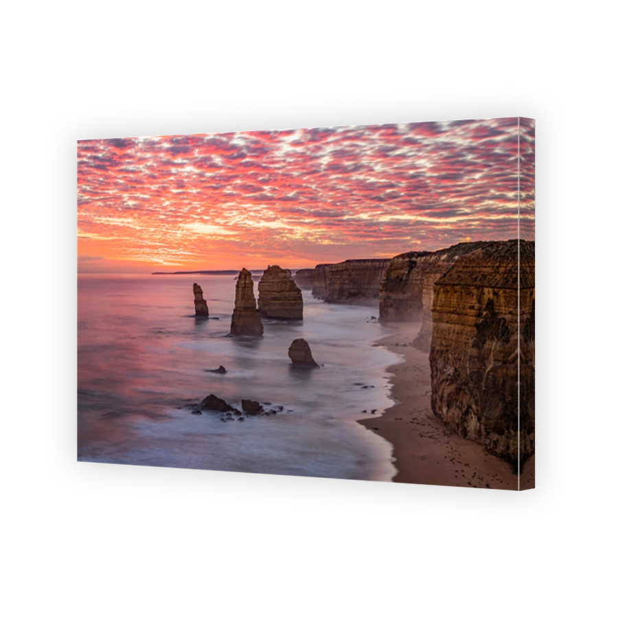 The famous Twelve Apostles at sunset