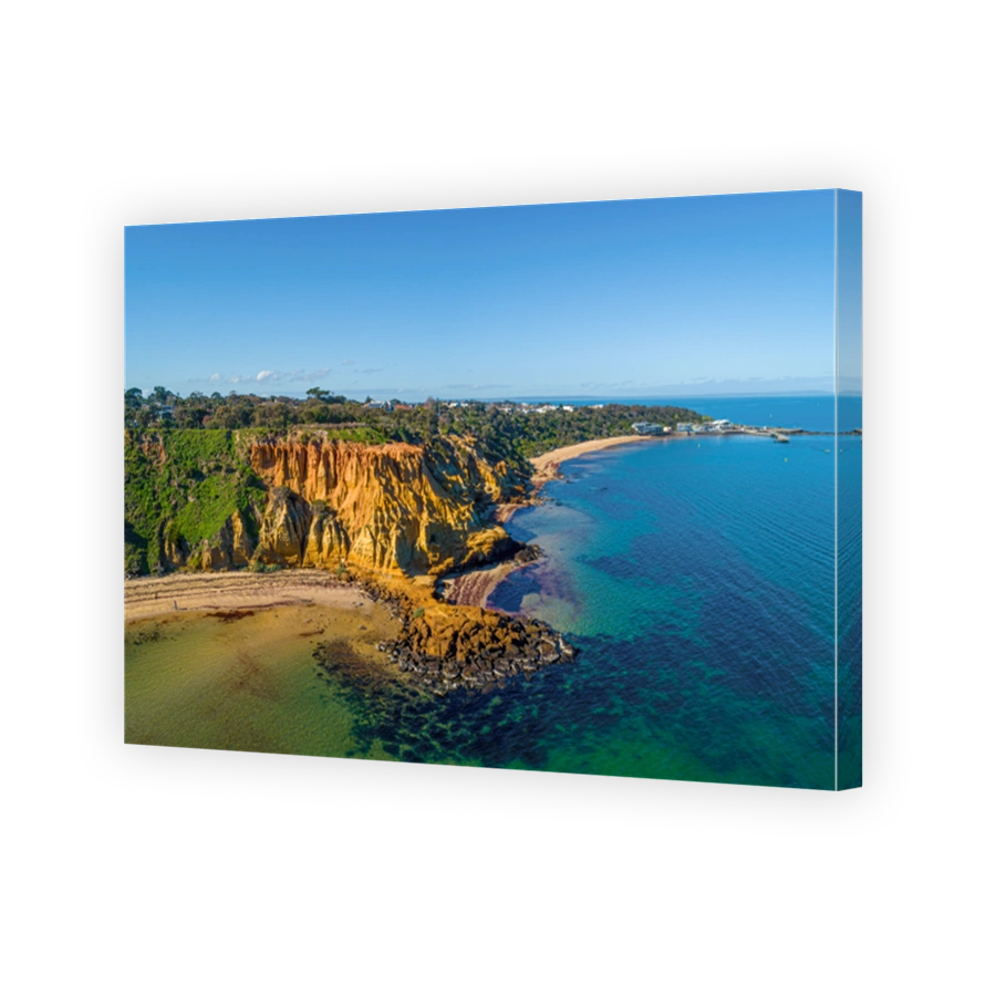 Aerial view of the Red Bluff lookout in Melbourne, Australia