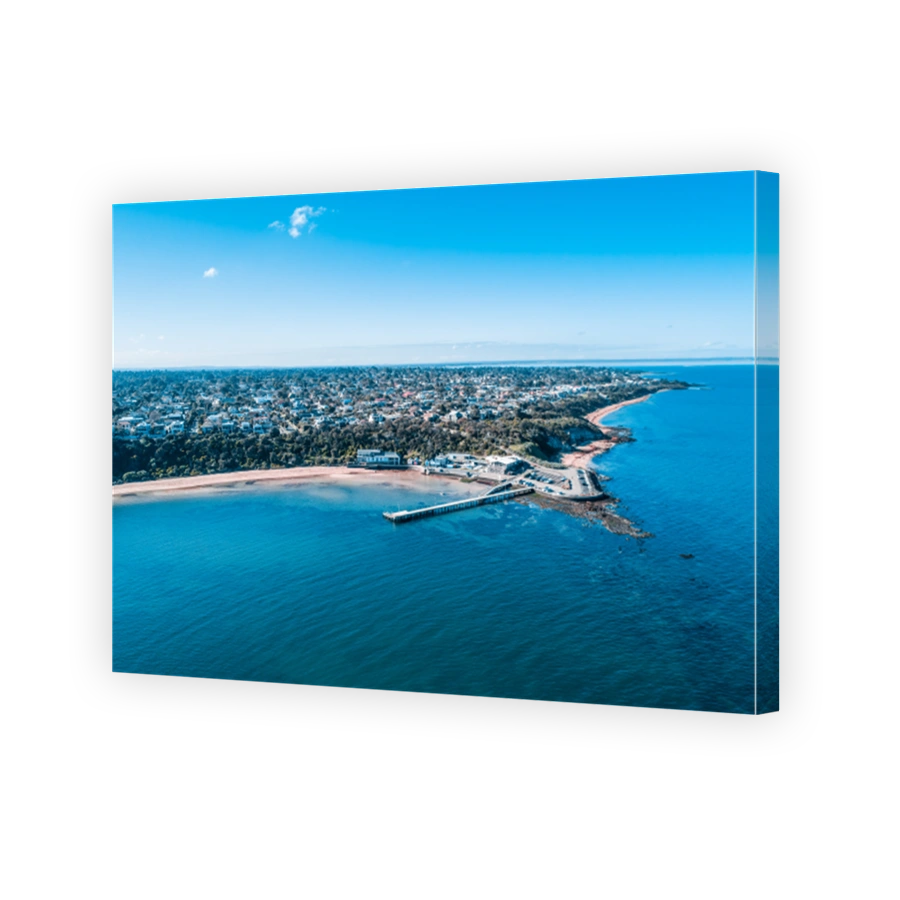 Black Rock wharf and suburb - aerial view