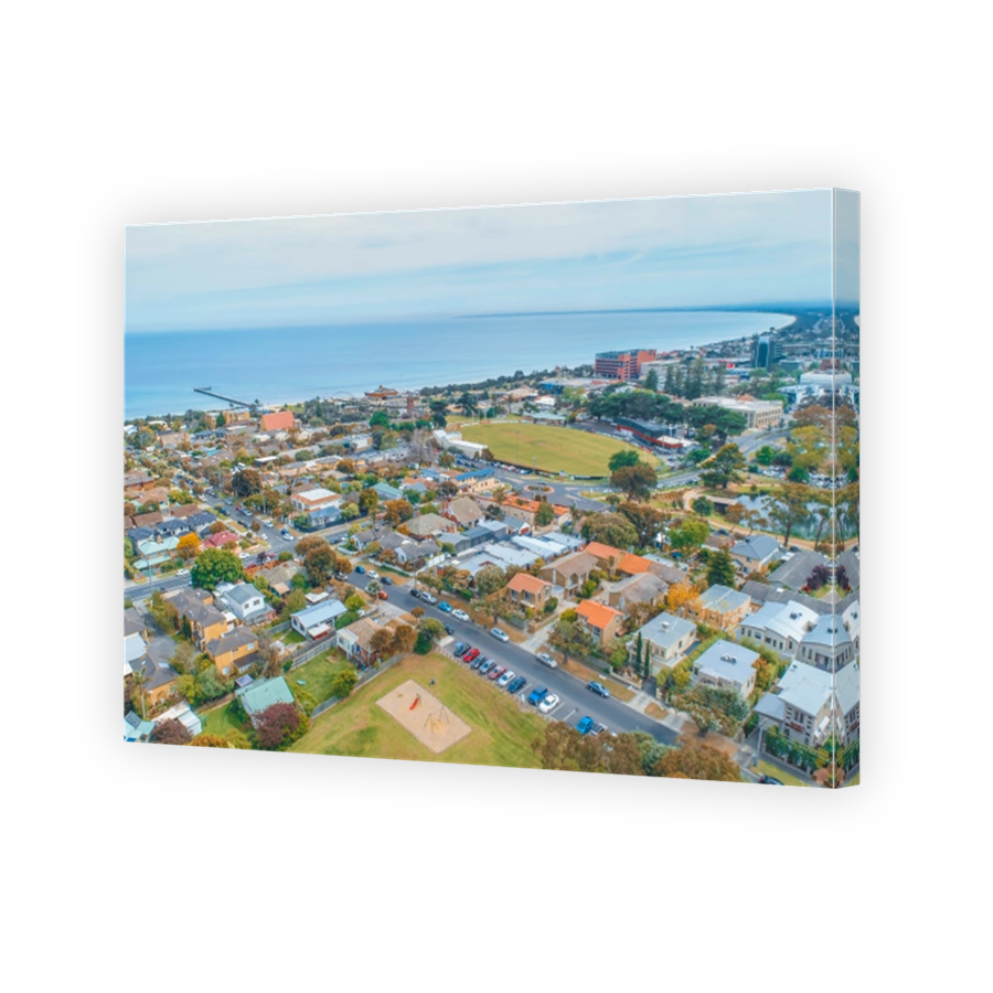Aerial view of Frankston - suburb of Melbourne, Victoria, Australia