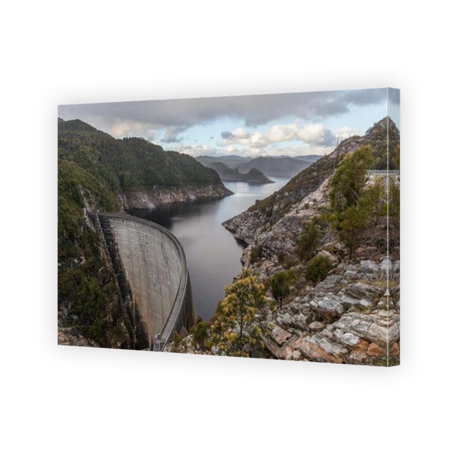 Gordon Dam and lake. Southwest, Tasmania, Australia